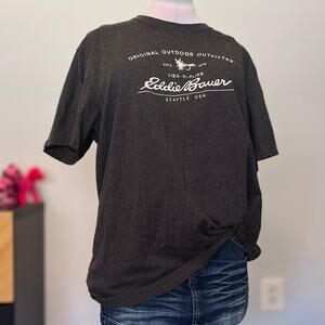 Eddie Bauer | Dark Gray Short Sleeve Graphic Tee | Size XL